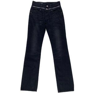 Dsquared2 Slim Straight Double Button Black Jeans mens size 29x32